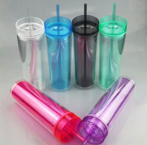 10 Pack Skinny Tumblers ~ Acrylic ~ 16oz